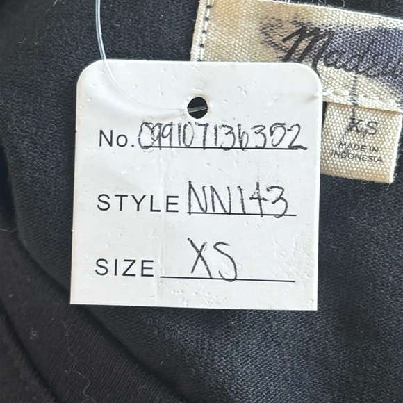 Madewell Heavyweight Jersey Crewneck Tee in True Black size XS NWT NN143 - Picture 5 of 9
